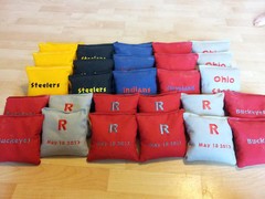 Cornhole Bags Regulation Made Custom Embroidered Whole Corn filled bags