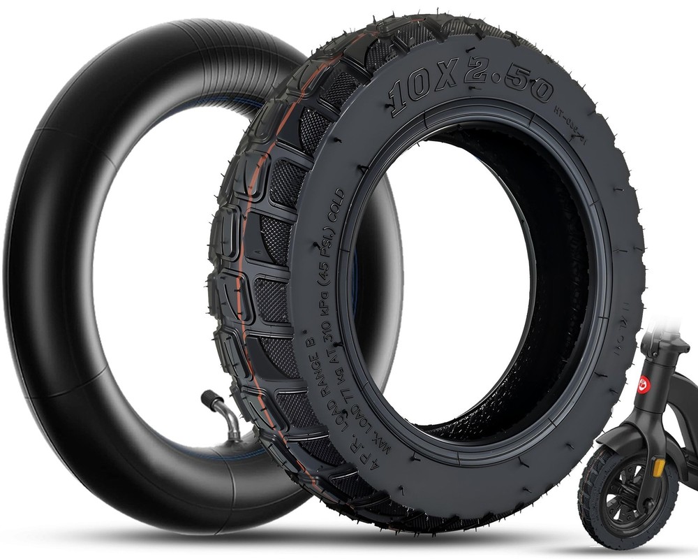 10×2.50 Off Road Tire and Tube Set, Only Fit for 6 inch Rim Hub, Fit for 6″ R…