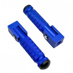 Universal 8mm Motorcycle Foot Pegs – Foldable Bike Pegs, 90 Degree Fixed Blue