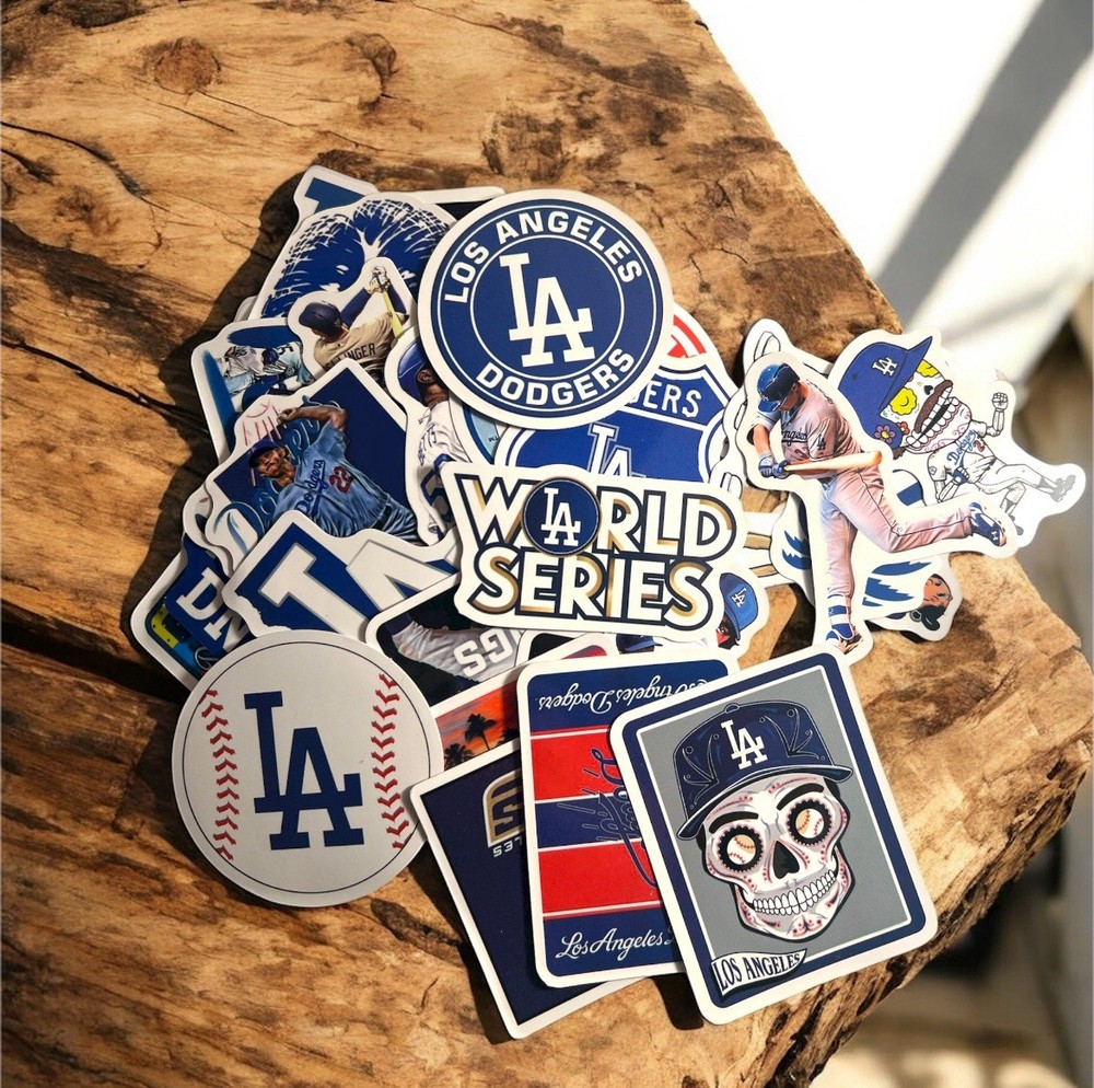 50 pcs LA DODGERS Laptop Skateboard doodle Waterproof Sticker