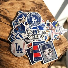 50 pcs LA DODGERS Laptop Skateboard doodle Waterproof Sticker