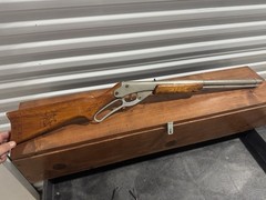 Folk Art Carved Daisy Model 111 Very Nice & 2 Model 36 In Custom Wood Case Look!
