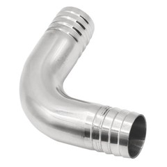 Stainless Steel 304 Sanitary Hose Fitting Barb 90 Degree Elbow 5/8″ x 5/8″ 1