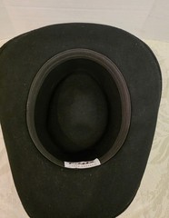 Fiesta Santa Barbara Black Wool Felt Cowboy Style Hat- Leather Decorative Bands