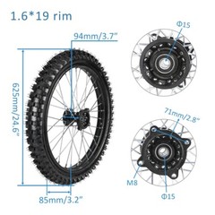 Front 70/100-19 Rear 90/100-16 Wheel Tire Tube Disc Brake TTR125 CRF150 KLX140
