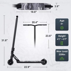 Pro Stunt Scooter Lightweight Aluminum 23in Street Trick Kids Teens Adults