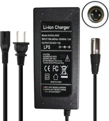 42V charger microphone XLR for 36V Lithium Li-ion electric bicycle ebike battery