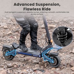 Ausom DT2 Pro Foldable Electric Scooter,2*1100W Motor,71mile Max Range E-Scooter