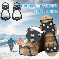 Ice Snow Anti Slip Spikes Grips Grippers Crampons Cleats For Hike Shoes Boot