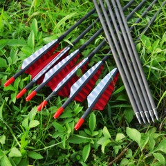 Archery Traditional Arrows 600 Spine Turkey Feather 30 Inch Carbon Shafts