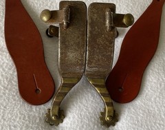Bob BLACKWOOD Handmande Brass Mounted Men’s 1-1/4″ WIDE Band Working Ranch SPURS
