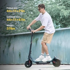 Folding Electric Scooter for Adults 500W 10″ Tire 25KM/H 31 Miles with APP