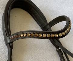 STUNNING Otto Schumacher #2 Full Horse Comfort Crown BRIDLE~Swarovski Crystal