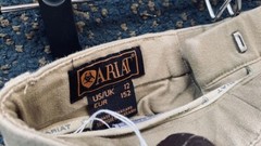 ARIAT BREECHES Size 12 YOUTH Tan* VGC Cotton Blend Front Zip