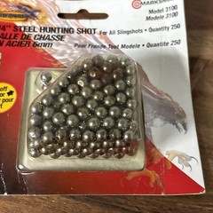 Marksman 6mm (1/4″) Steel Round Ball Slingshot Ammo 250 Pack Model 3100