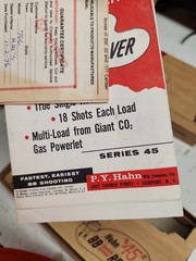 EARLY Hahn Model 45 Single-Action BB Revolver CO2 Air Pistol in Original Box 87