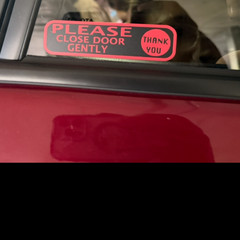 2 Permanent vinyl car sticker