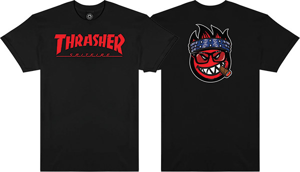 Thrasher x Spitfire Wheels Bighead Jake Phelps Black T-Shirt