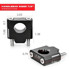 Premium Motorcycle Handlebar Risers | Made with CNC Aluminum Alloy, Durable