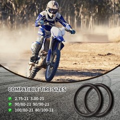 2.75/3.00-21” Heavy Inner Tube 80/100-21 (300/325-21) | 2-Pack for Dirt Bik