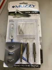Muzzy Broadheads 3 blade 100 Grain 100gr 3 Pack Deer Bear Elk 1-3/16″ Cut