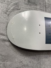 New Real Logo Skateboard Deck White Blue Art Graphic Skateboarding Street 8.25