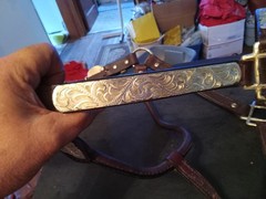 used horse show halter silver