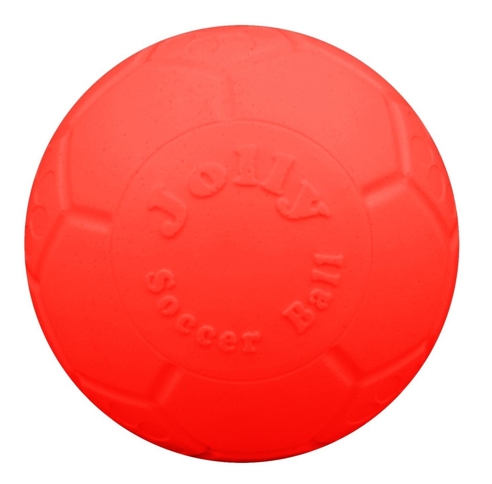 Jolly Pets Soccer Ball Orange 6 inch Vanilla Scented Rubber Chew Toy for Dogs
