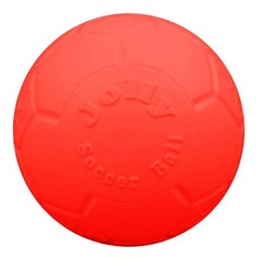 Jolly Pets Soccer Ball Orange 6 inch Vanilla Scented Rubber Chew Toy for Dogs