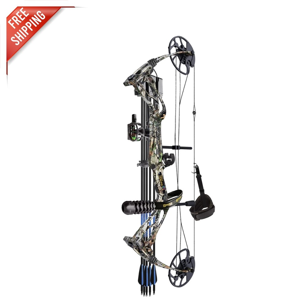 Dragon X8 RTH Compound Bow Package – Adjustable 18-31”, 0-70 lbs, Ready to Hunt