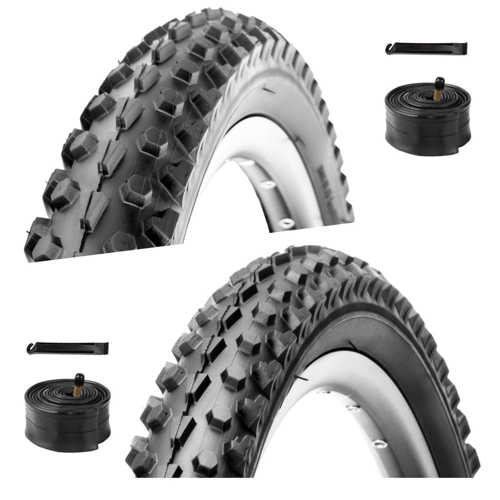 WHEELO Mountain Bike Tires Set: 2-Pack 26×2.1 Inch Folding Replacement Bicycl…
