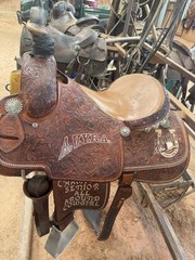 Scott Thomas roping saddle