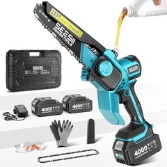 Flagship 8-Inch Cordless Mini Chainsaw, 2026 Upgraded Brushless True Blue