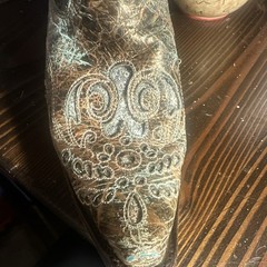 Corral Boots Women’s Metallic Turquoise & Gold Embroidered Western Boots 7.5M
