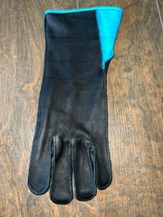 Bull Riding Glove Adult Left Hand – Brazilian Made- Master Bulls Black & Turquoi