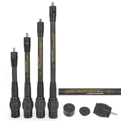 Archery Bow Stabilizer 6″-15″ Carbon Fiber, Flexible Core, Damping System & Weig