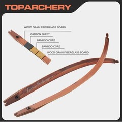 25-60lbs Archery ILF Recurve Bow Limbs Wooden Limbs for 62″ Bow Hunting Target