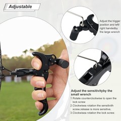 Rotate 360° Compound Bow Release Aids Archery Hunting 4-Finger Thumb Trigger