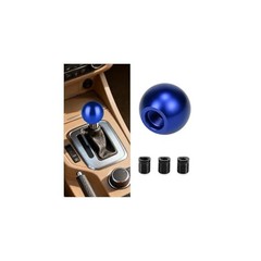 Car Round Ball Gear Shift Knob, Aluminum Alloy Vehicle Gear Shifter Knob Blue