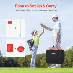 VEVOR Backyard Golf Game 9 Hole Portable Outdoor Bucket Golf Game for Kids and