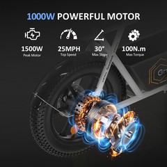 Electric Scooter for Adults 25MPH 30-45 Miles Range, Commuter with Seat & Basket