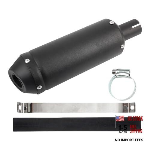 28mm 1.1″ Exhaust Muffler Motorcycle Slip On Muffler Compatible with Dirt Black