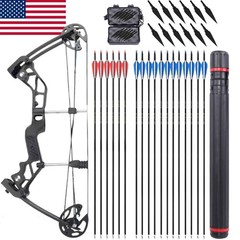 35-60lb Mini Compound Bow Arrow Set Archery Hunting Shooting Right Hunting