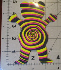 GRIZZLY Griptape Skate Sticker WARP BEAR Logo for skateboards helmets decal J