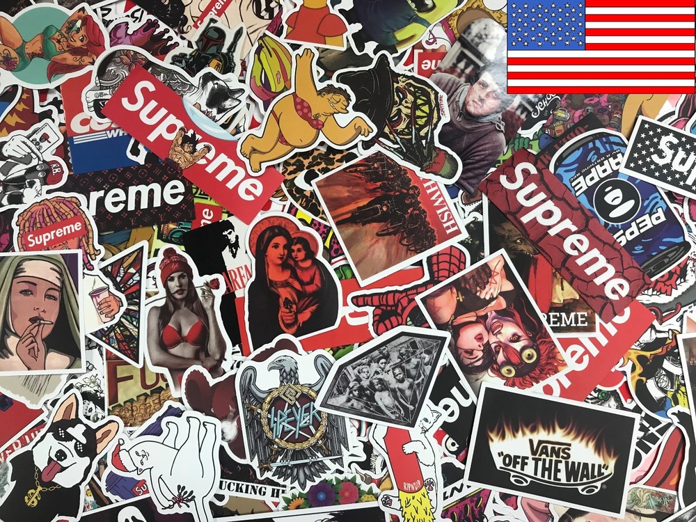 500 New Random Skateboard Stickers bomb Laptop Luggage Decals Dope Sticker Lot