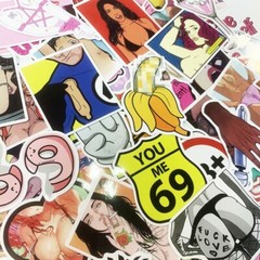 96 Pack Adult Stickers Bomb Vinyl Skateboard Laptop Sexy Girls Women Decals Lot