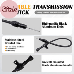 700R4 4L60E 4L80E Trans Flexable Stainless Braided Hose Dipstick Compatible with