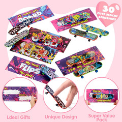 30 Packs Valentine’S Day Mini Finger Skateboards with Cards, Classroom Exchange