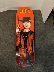 Frankie Hill Rare Double Signed House of Hill Skateboard Red Shaped Deck 2019