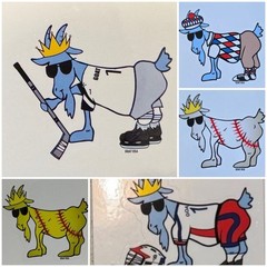 Goat USA Lot 5 Stickers Sports: Hockey, Baseball, Softball, Lacrosse, & Golf